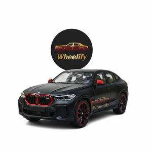 BMW XM Die-Cast Matte Black with Wheelify Logo - White Background