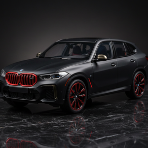 BMW XM Die-Cast Matte Black - Front Studio Shot with Wheelify Watermark