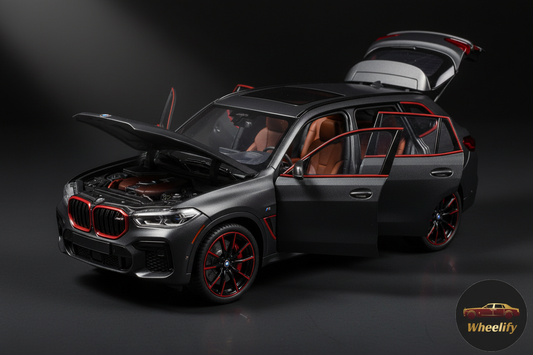 BMW XM Die-Cast - All Doors Open Interior Detail with Wheelify Watermark