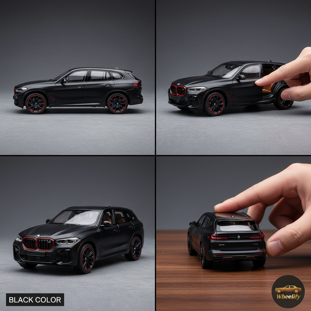 BMW XM Die-Cast - Lifestyle Quad Panel Scale Showcase with Wheelify Watermark